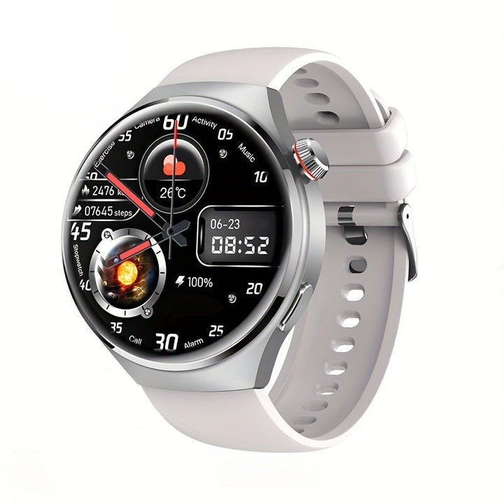 Men's health tracking smartwatch monitoring heart rate, steps, and sleep. Essential fitness watch for active men.