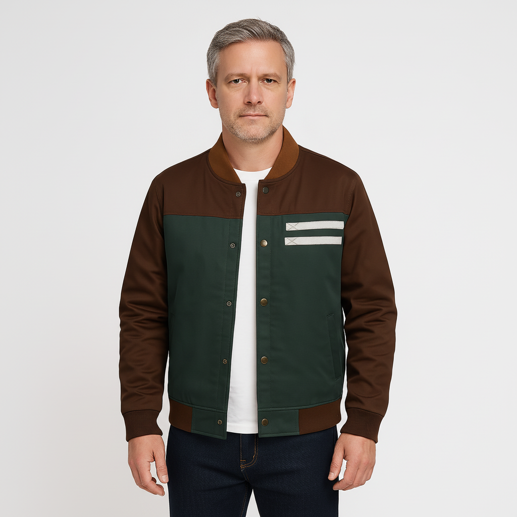 Casual men's Nils bomber jacket, lightweight outerwear in a versatile military-inspired design.
