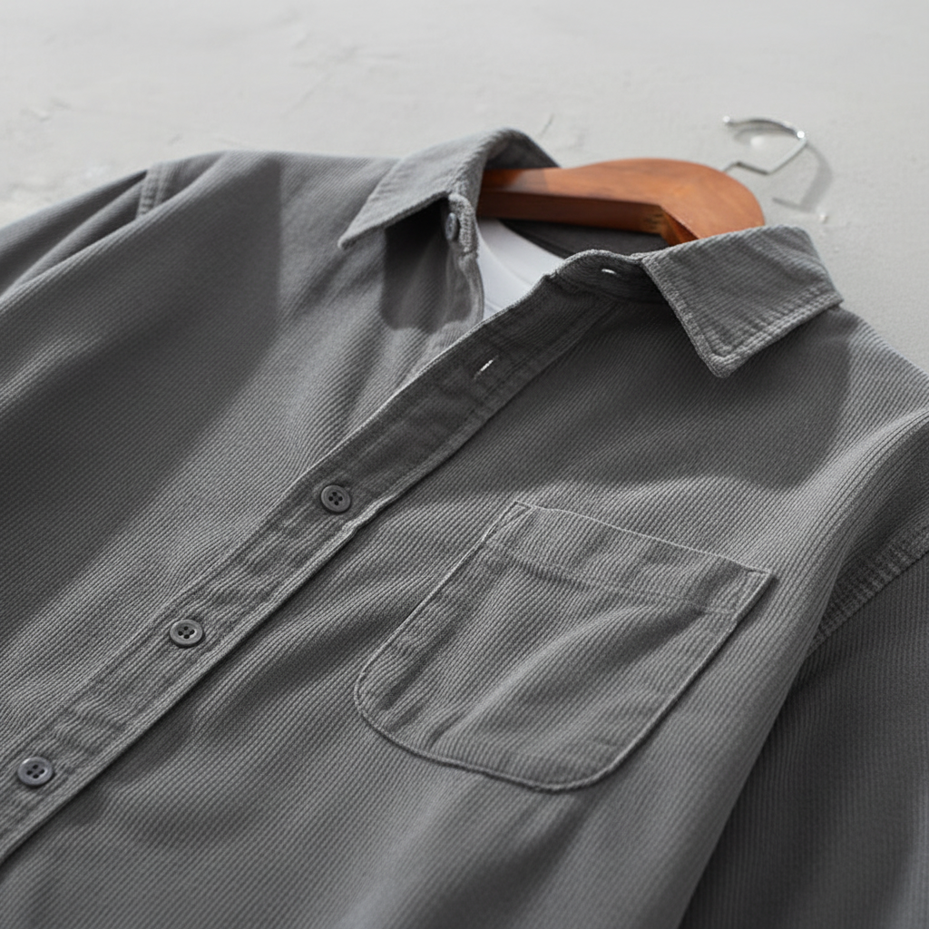 Stylish men's Noah corduroy long-sleeve shirt, button-down, vintage look, comfortable fit
