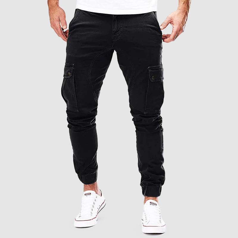 Comfortable men's Nolan cargo pants with practical multiple pockets, excellent for everyday versatile wear.