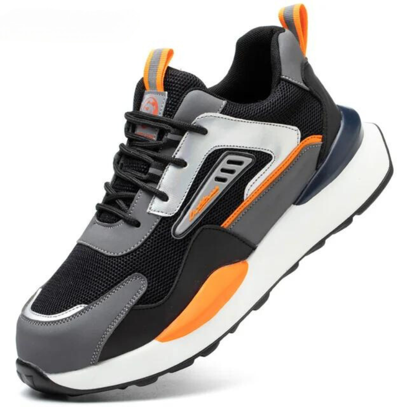 Stylish men's sporty safety work shoes (Nolan) with excellent grip & puncture resistance for active professionals.