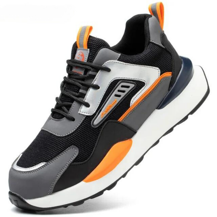 Stylish men's sporty safety work shoes (Nolan) with excellent grip & puncture resistance for active professionals.