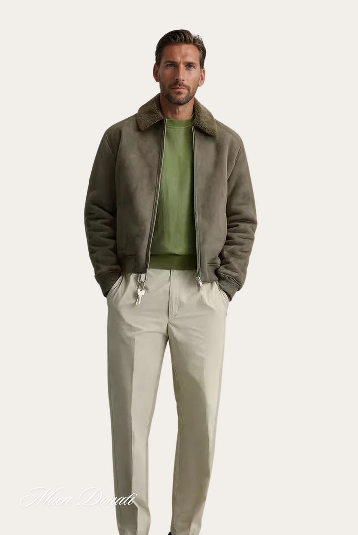 Stylish men's Nolan jacket, warm winter bomber, perfect casual outerwear.