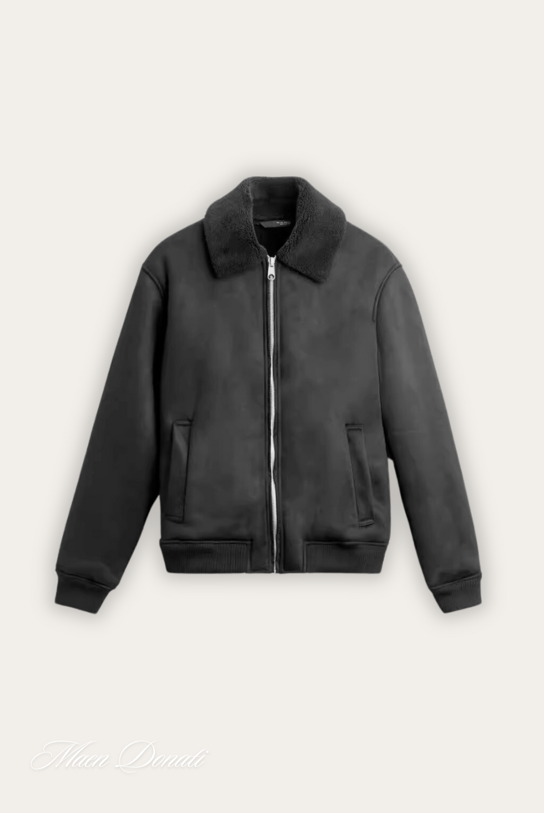 Durable men's winter bomber jacket, minimalist design, perfect for everyday wear.