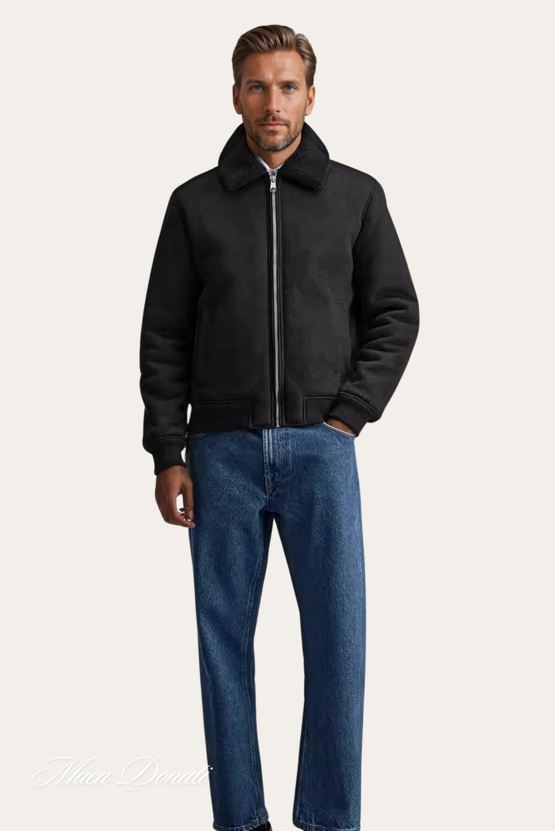 Nolan men's stylish winter bomber coat, comfortable & warm, modern design.