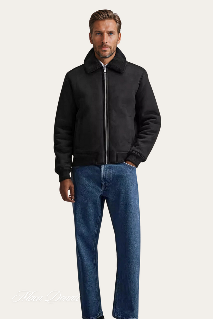Nolan men's stylish winter bomber coat, comfortable & warm, modern design.