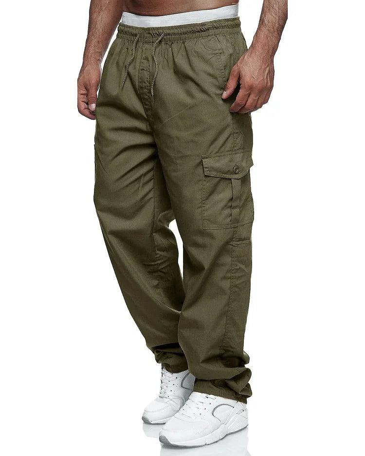 Versatile men's Nolan pants with practical pockets, perfect for casual wear or comfortable work attire.