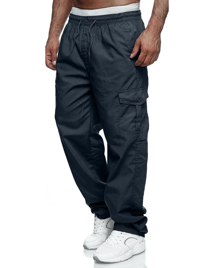 Breathable Nolan men's trousers, comfortable design for sustainable and everyday fashion.