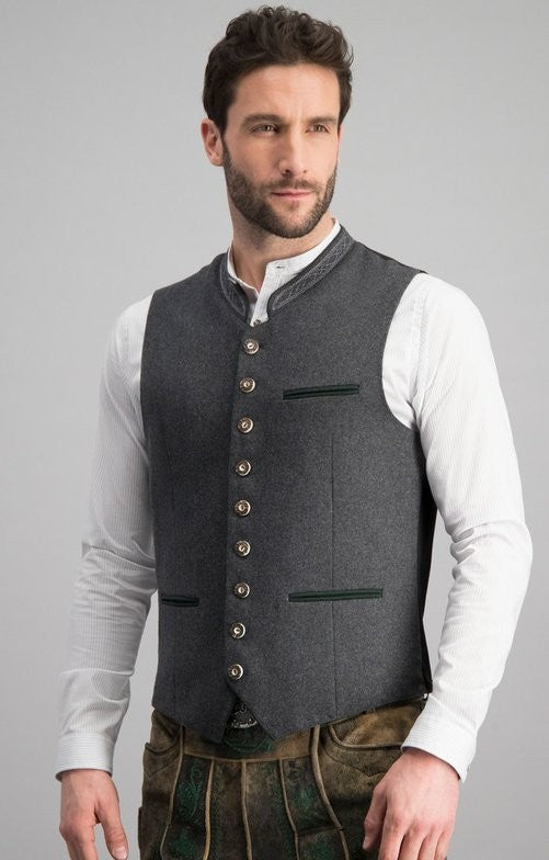 Men's Norwin classic waistcoat with modern twist, perfect for formal events or elegant casual layered looks.