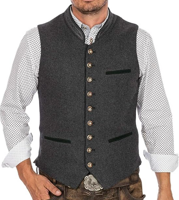 Stylish Norwin men's waistcoat, blending classic elegance with a modern twist for contemporary men's fashion.