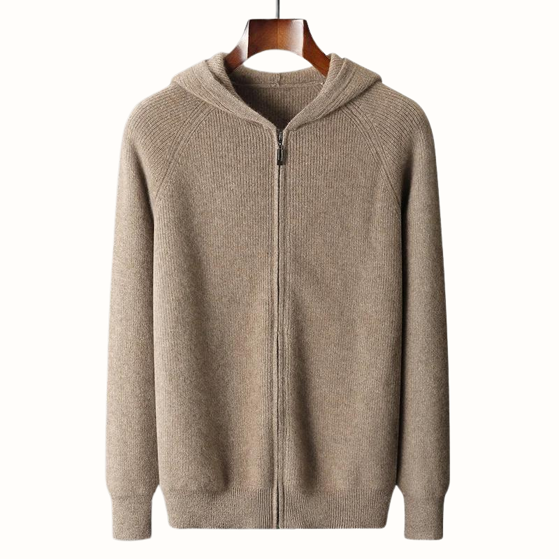 Men's Nova full-zip hoodie, sleek modern style, comfortable everyday casual wear. Perfect for layering.