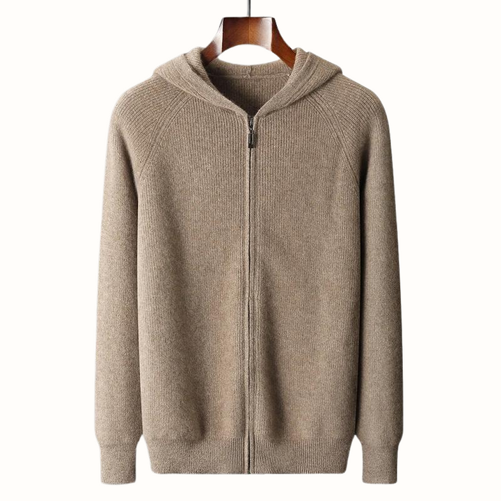 Men's Nova full-zip hoodie, sleek modern style, comfortable everyday casual wear. Perfect for layering.