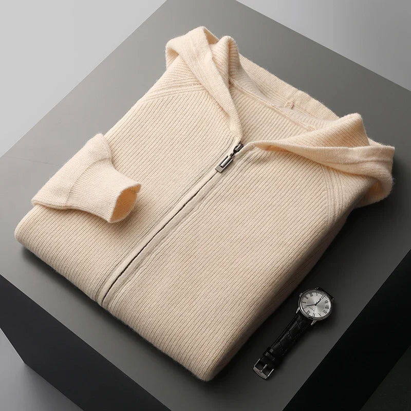 Men's Nova full-zip hoodie, ideal for layering. Modern, comfortable long sleeve casual wear apparel.