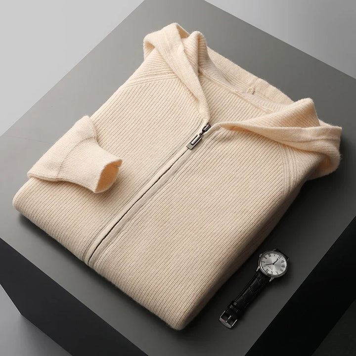 Men's Nova full-zip hoodie, ideal for layering. Modern, comfortable long sleeve casual wear apparel.
