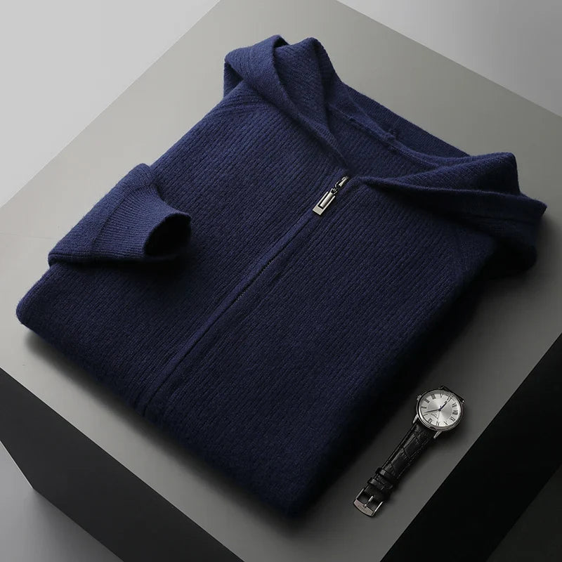 Sleek men's Nova full-zip hoodie offers modern comfort. Perfect men's apparel for everyday casual wear.
