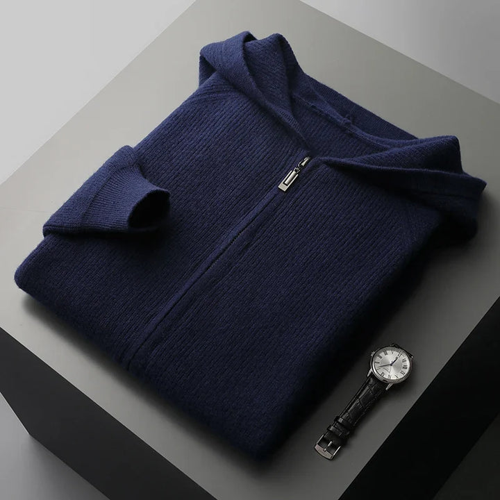 Sleek men's Nova full-zip hoodie offers modern comfort. Perfect men's apparel for everyday casual wear.