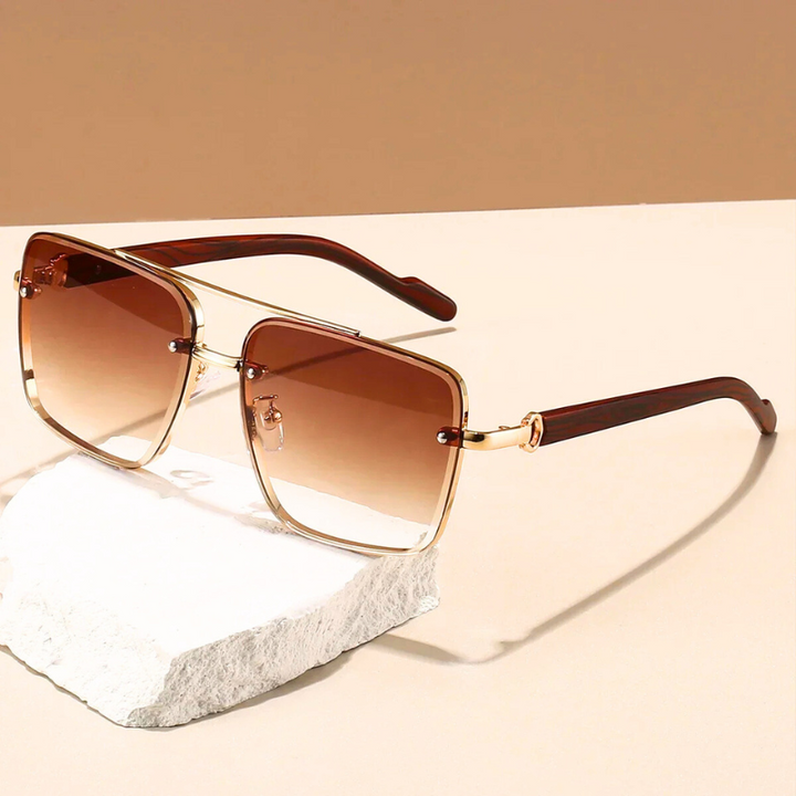 Elegant men's Obscura Horizon brown sunglasses. Premium eyewear for stylish eye protection & UV defense.