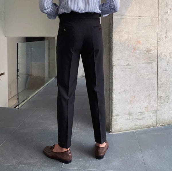 Comfortable men's adjustable fit trousers, ideal for casual wear, made from durable polyester fabric.