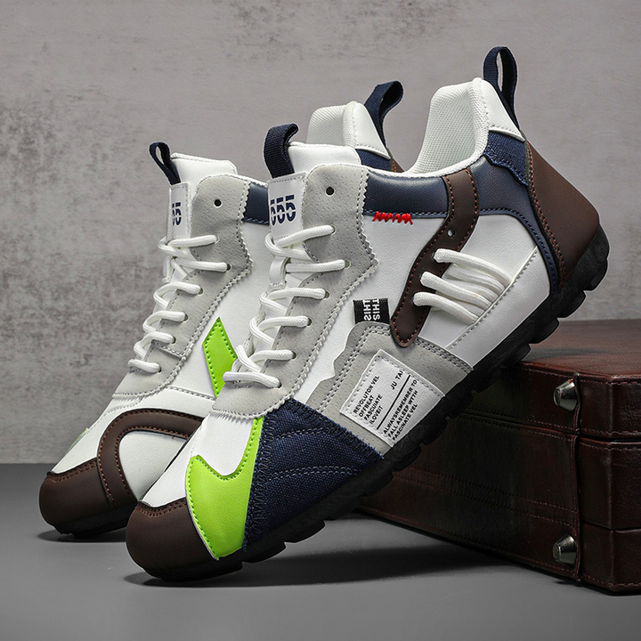 Streetwear-inspired men's Orbital Nexus sneakers, combining ruggedness with modern fashion.