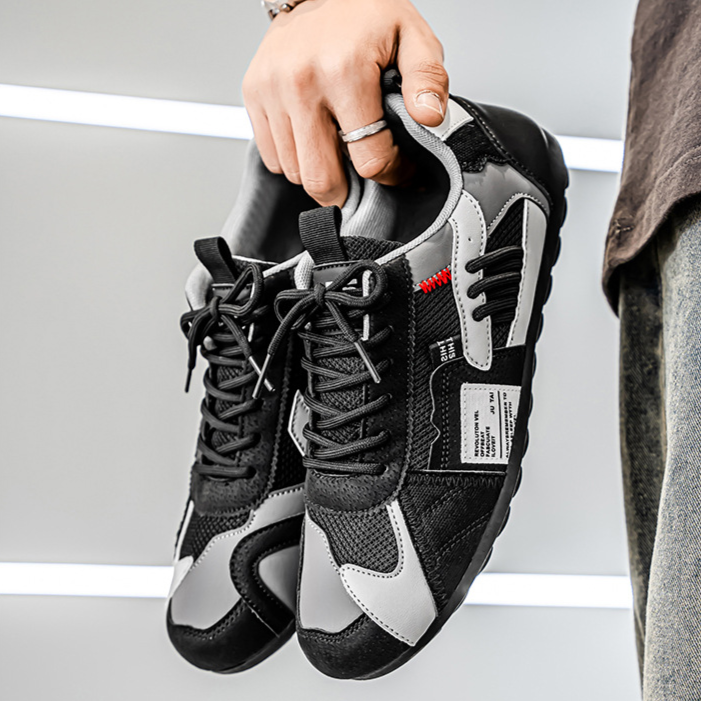 Modern men's Orbital sneakers, combining utility and rugged streetwear fashion.