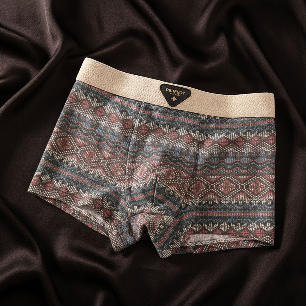 Texture of soft, breathable organic cotton briefs for men, antibacterial for freshness.