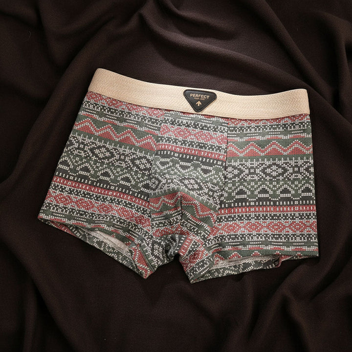 Men's antibacterial organic cotton briefs, Fair Isle, ensures freshness & all-day hygiene.