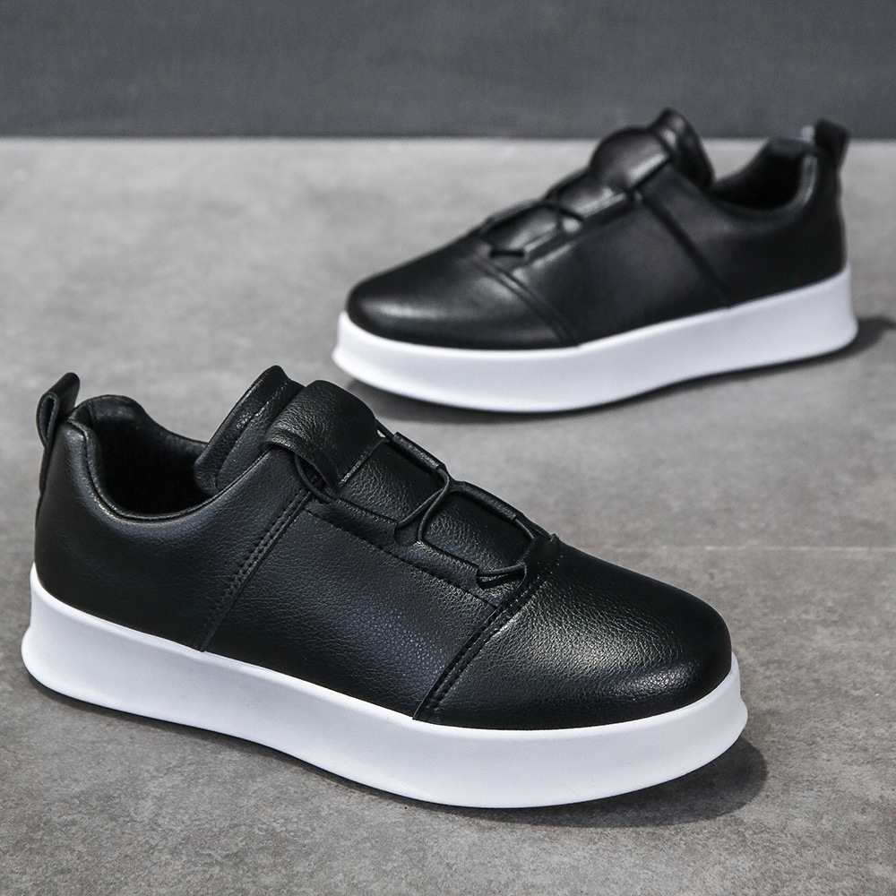 Classic black lace-up Men's Orlando sneakers, versatile comfort footwear for casual wear.