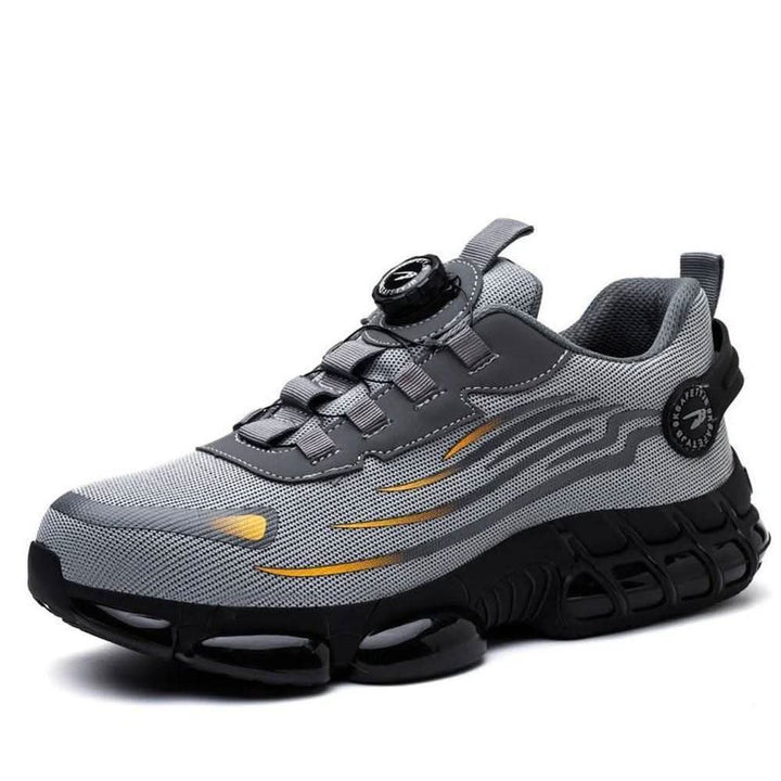 Secure grip men's ORTHOFLEX safety shoes; wide toe & ergonomic comfort.