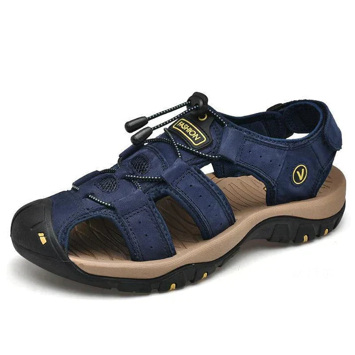 Men's orthopaedic arch support sandals for all-day comfort, ideal for walking & foot pain relief.