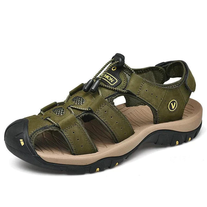 Men's comfort footwear: orthopaedic sandals with arch support for foot pain relief & shock absorption.