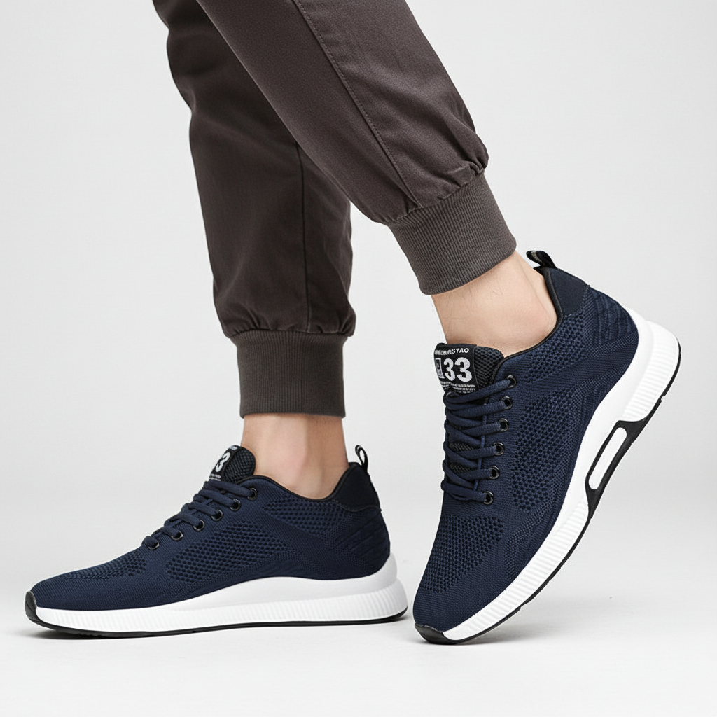 Breathable men's elevation sneakers, Andrew, featuring orthopedic design