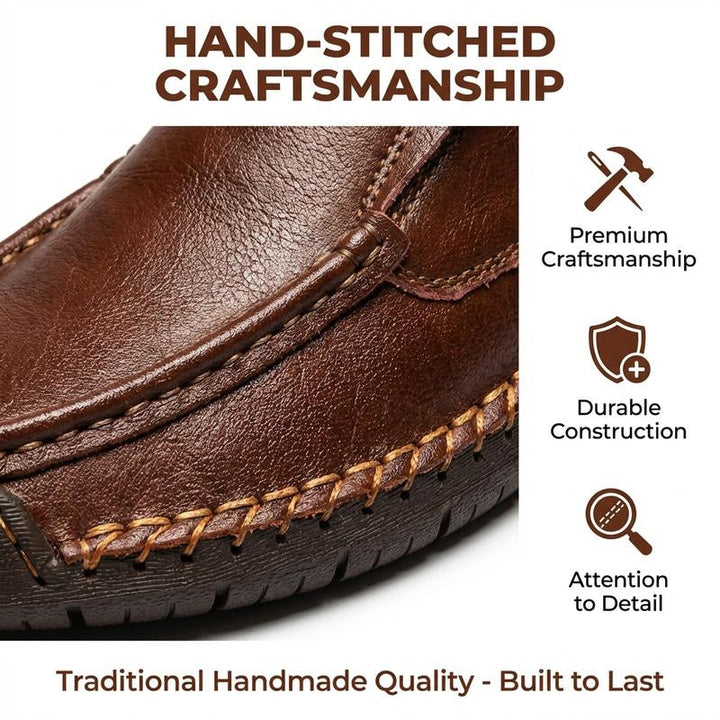 Versatile men's casual dress loafers, orthopedic leather slip-ons for comfort & style.