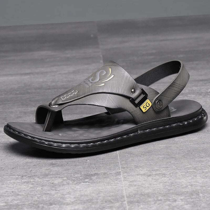 Stylish men's comfort sandals, orthopedic design with arch support for walking and summer footwear.