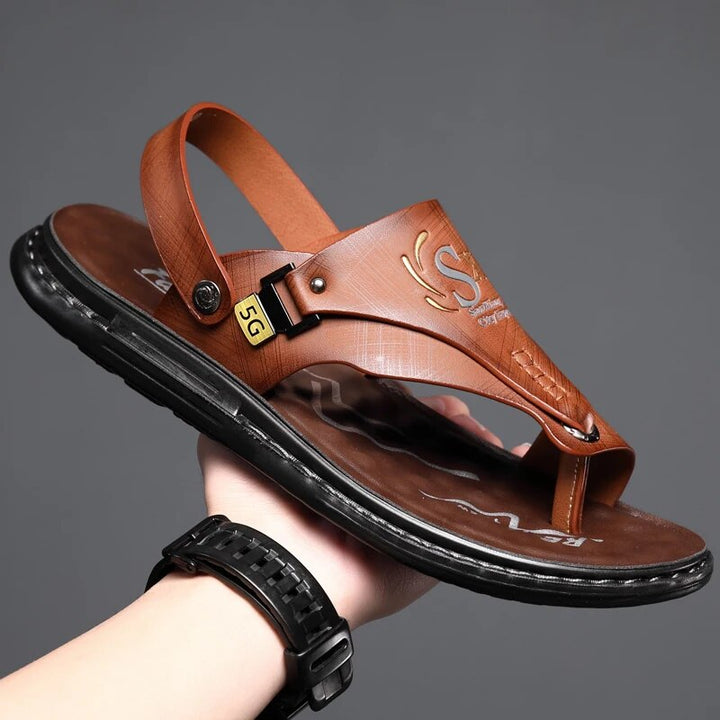 Durable men's walking sandals, orthopedic arch support for foot pain relief & ultimate men's comfort.