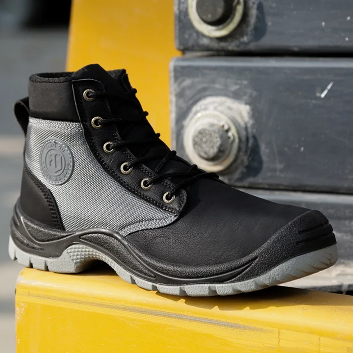 Durable men's work boots with advanced orthopedic features, steel toe cap, and supreme comfort for all-day wear.