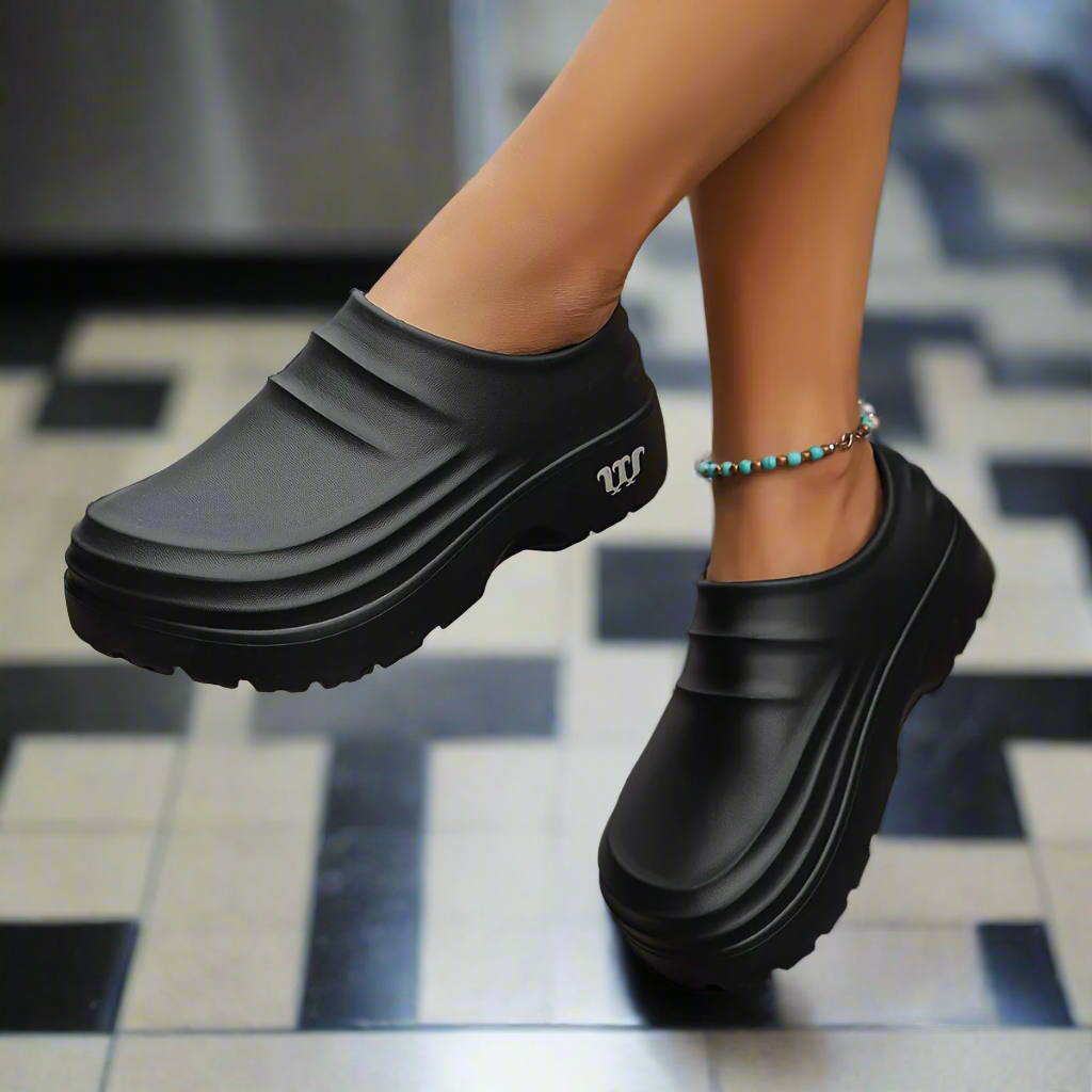 Men's waterproof gardening clogs, orthopedic for arch support & pain relief, easy slip-on style.