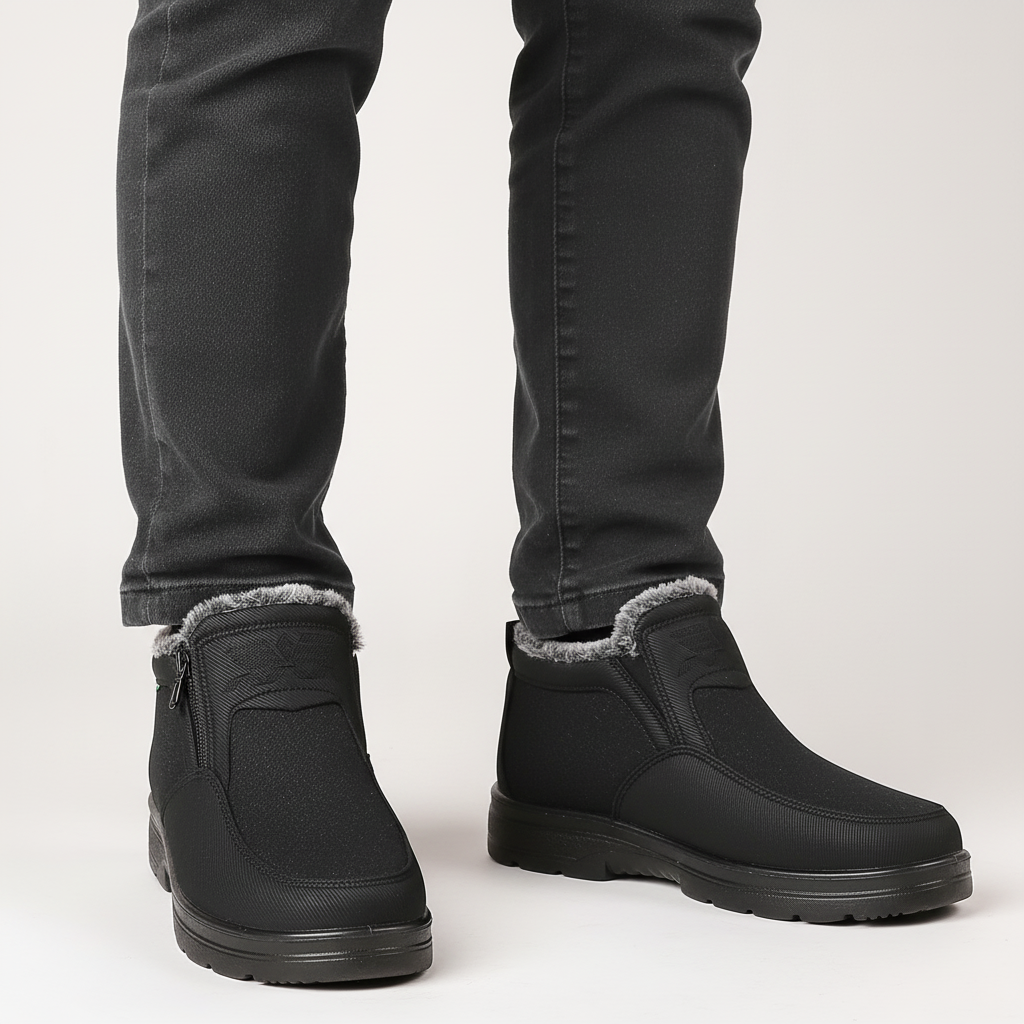 Stylish men's orthopedic winter boots, waterproof for ultimate cold weather protection