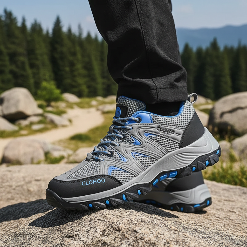 Men's outdoor hiking trail running shoes, breathable upper, durable sole, perfect for active men