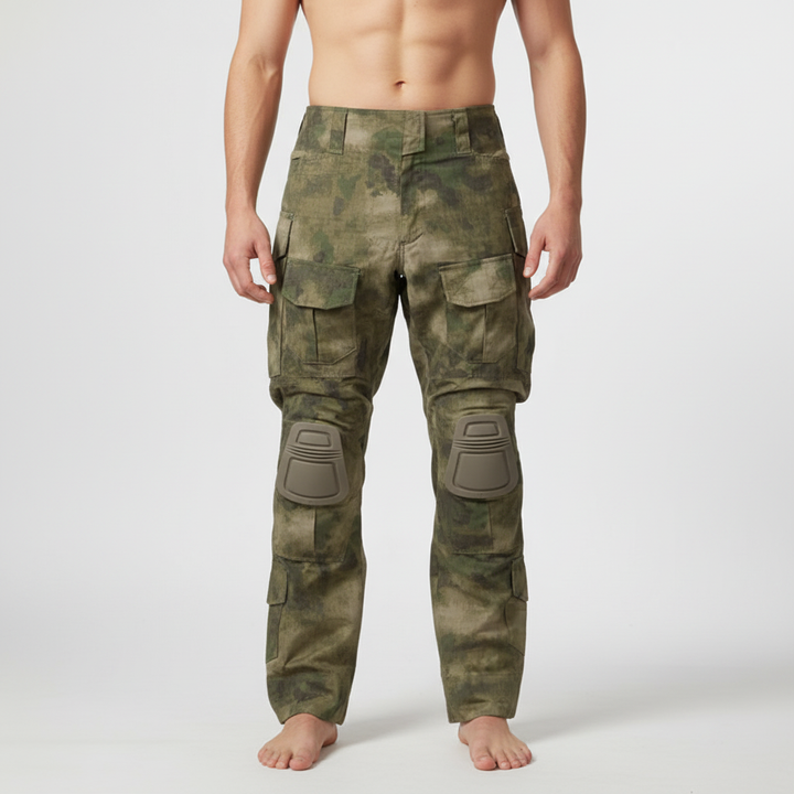Camouflage tactical cargo pants Luis for men, featuring essential knee protection for outdoor work
