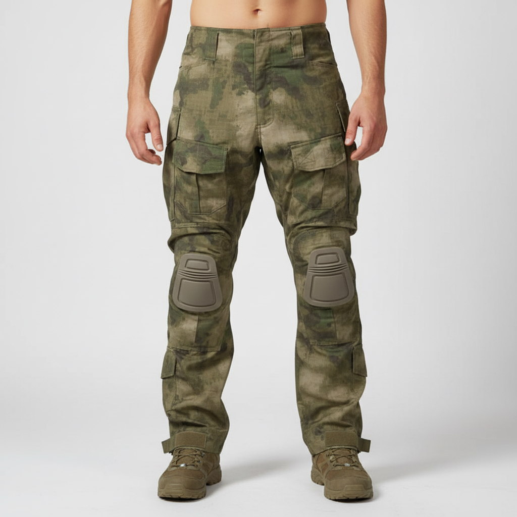 Close-up of the waist and belt loops on Luis tactical cargo pants, built for secure fit and utility