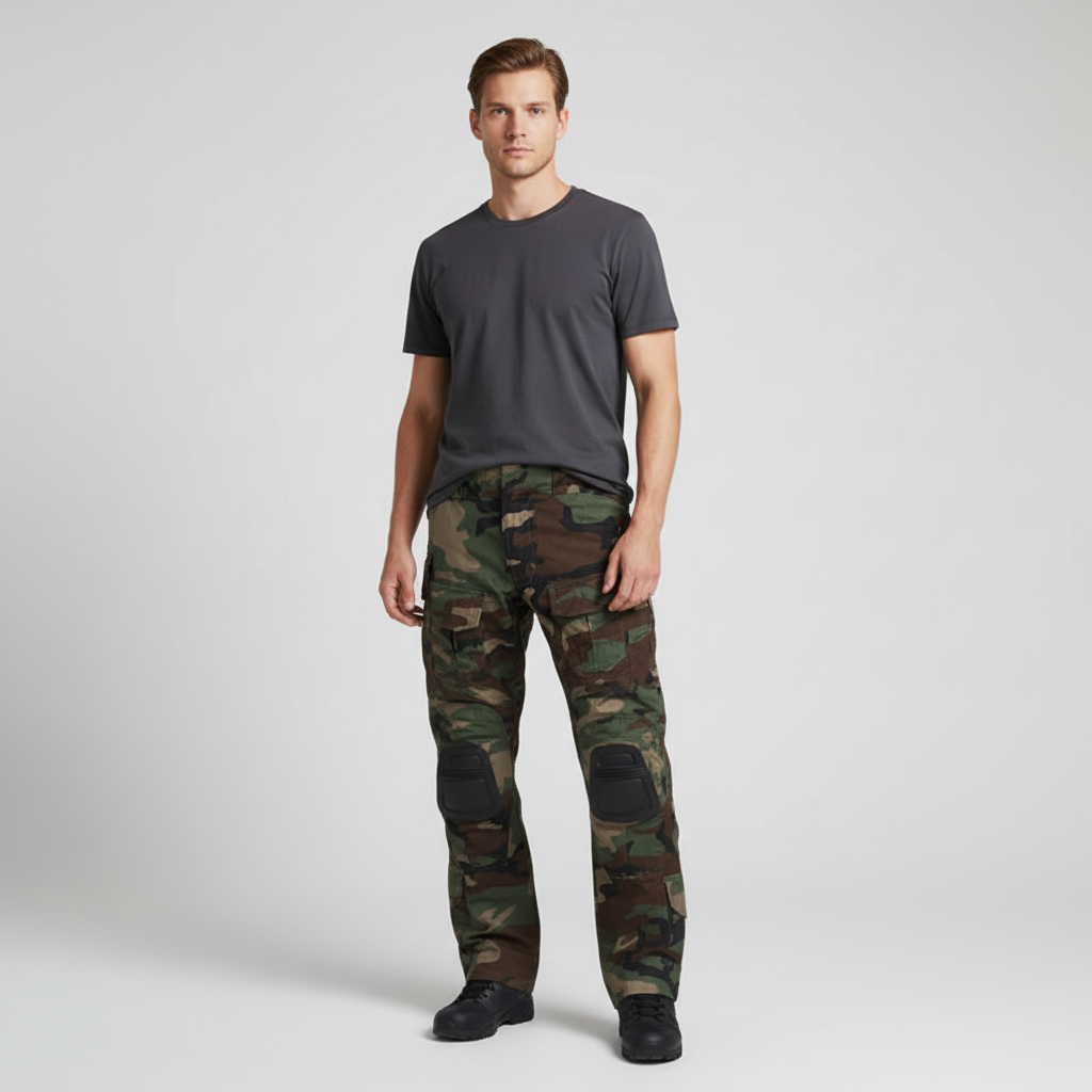 Adventure-ready men's Luis tactical pants, featuring robust construction and integrated knee protection