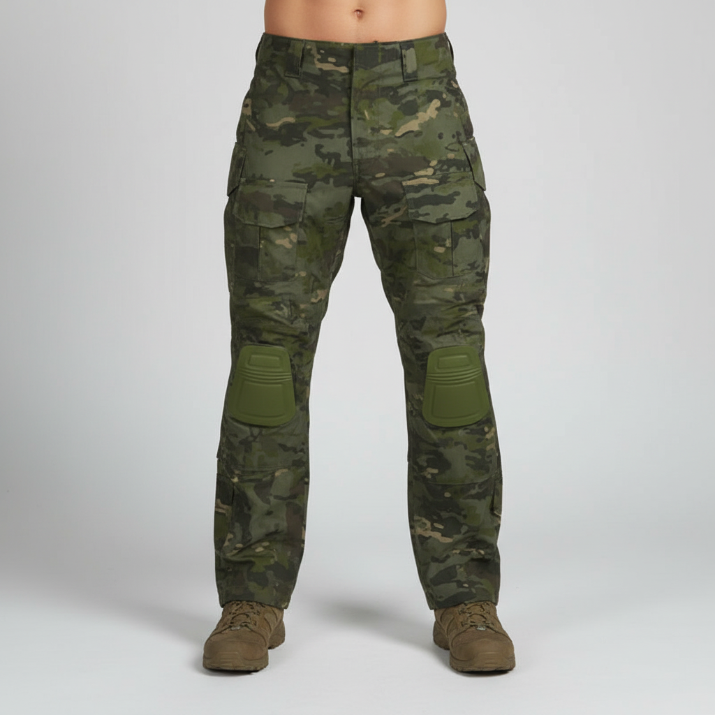 Mens workwear cargo pants Luis, designed for outdoor enthusiasts requiring durability and knee safety