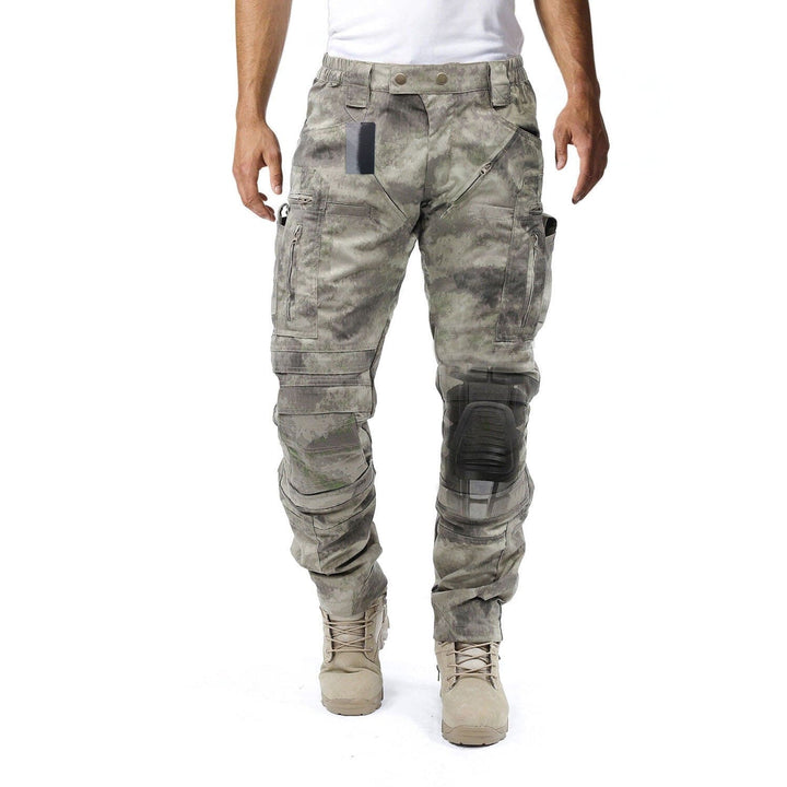 Men's Luis outdoor cargo pants, made for adventure with tough camouflage fabric and knee pads
