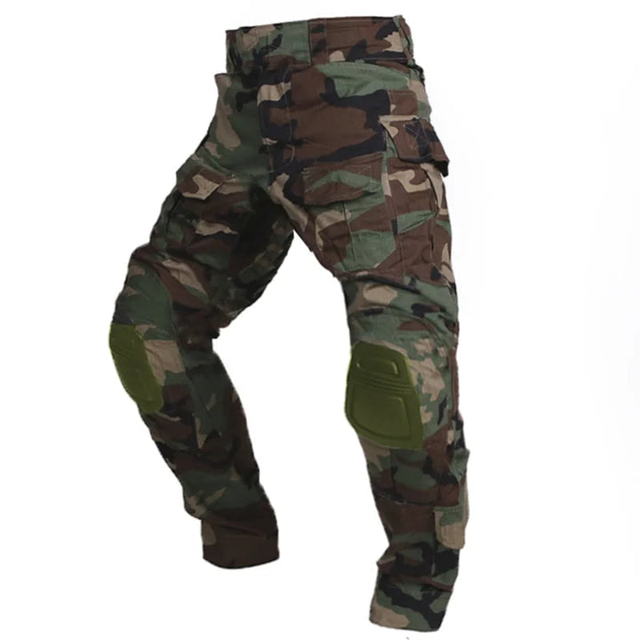 Front view of Luis tactical mens pants, showcasing the durable fabric and ergonomic design for movement