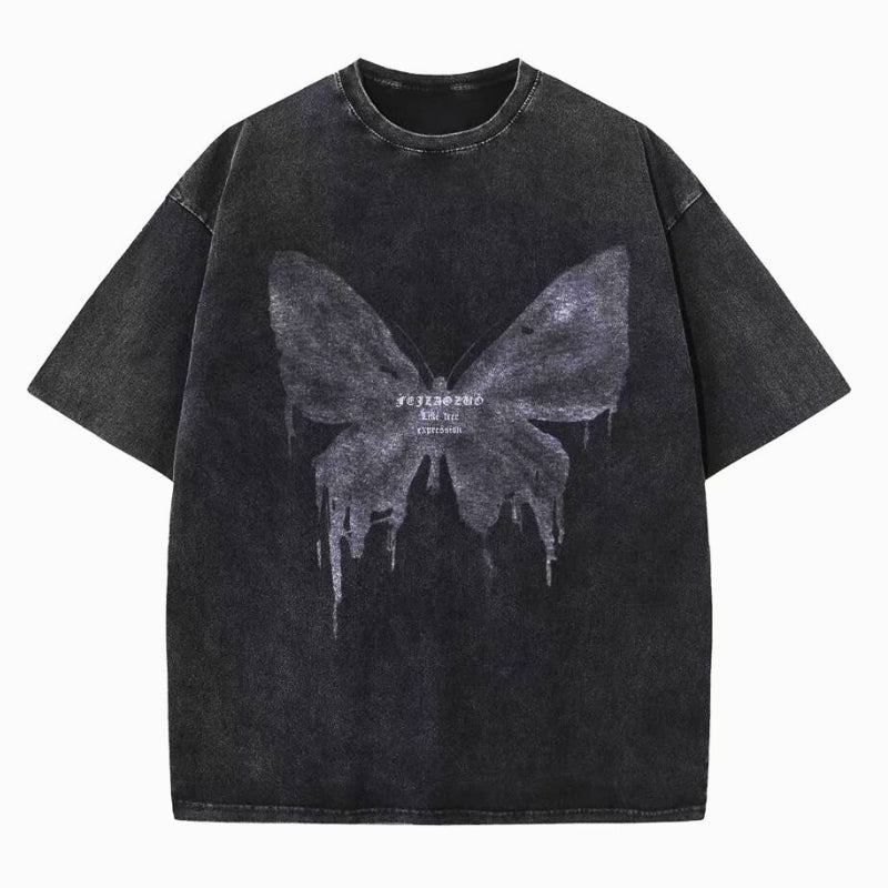 Men's oversized Ryker t-shirt with unique acid wash. Casual, comfortable street style fashion.