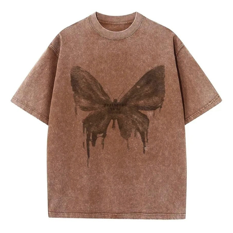 Edgy men's oversized Ryker t-shirt with acid wash finish. Perfect for casual street style fashion.