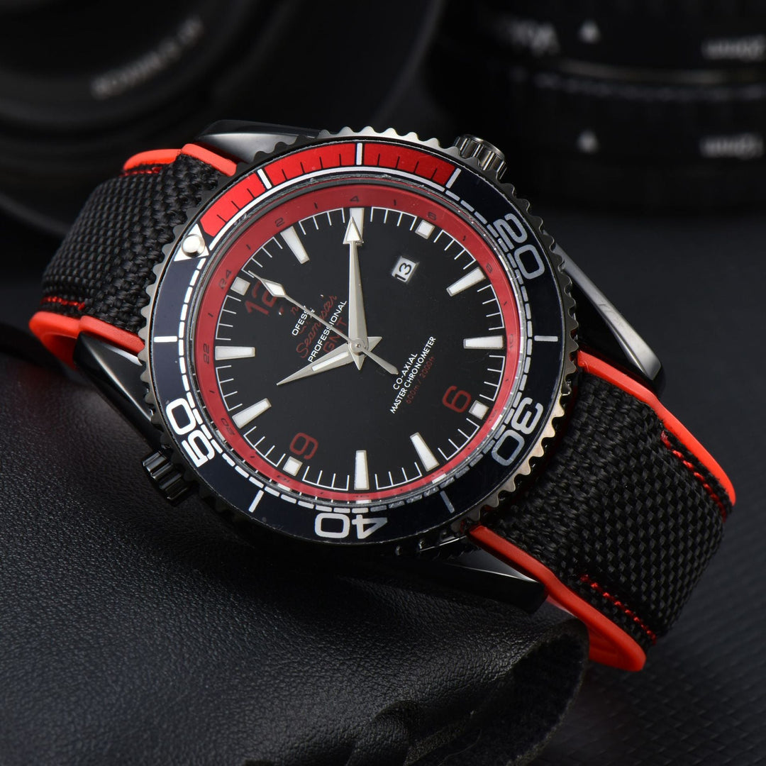 Athletic men's sport watch with rotating bezel & date window. Ideal for active lifestyles and casual wear.