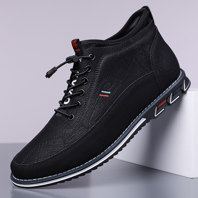 Men's waterproof hi-top athletic sneakers, Oxford style, enabling natural movement & daily comfort.