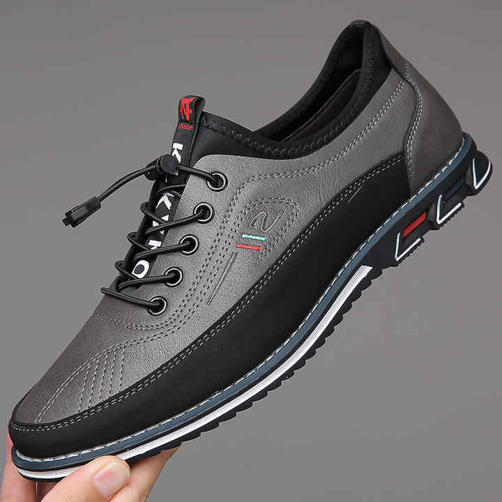 Waterproof men's Oxford barefoot sneakers, versatile for athletic & casual wear.