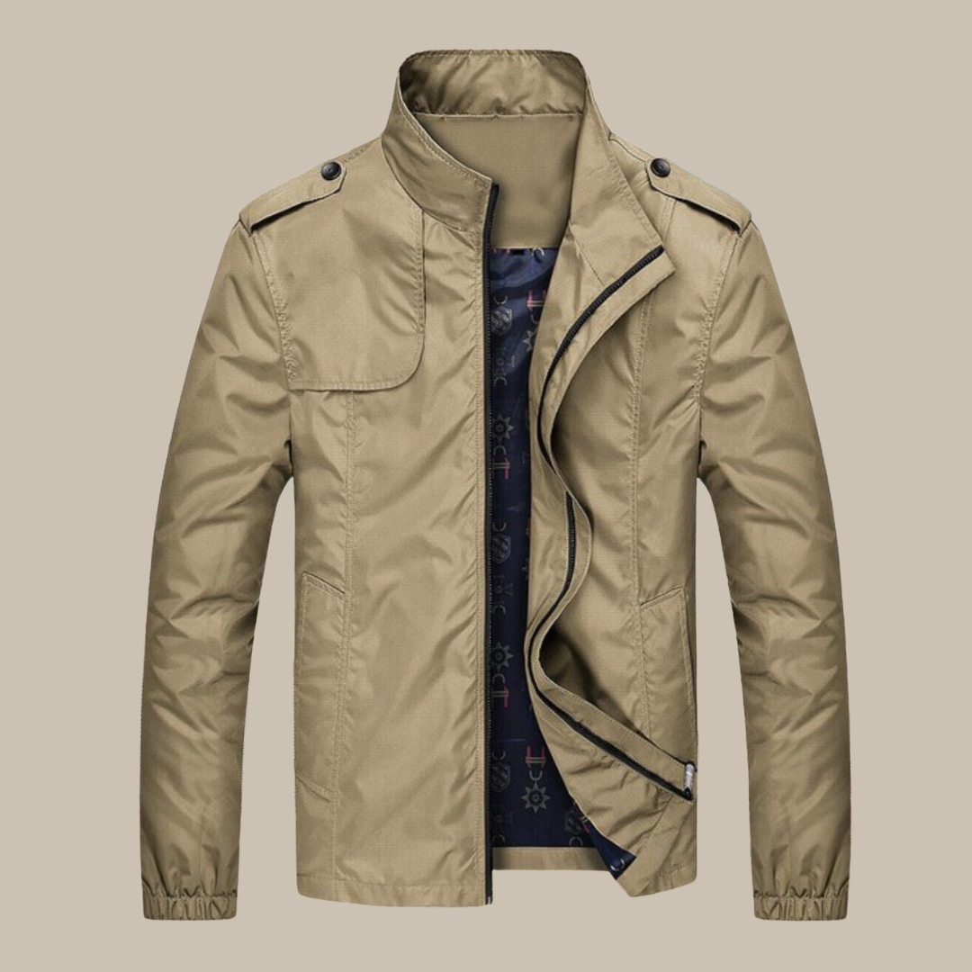 Men's Oxford mid-coat, a stylish waterproof & windproof jacket for all-weather protection & smart casual wear.